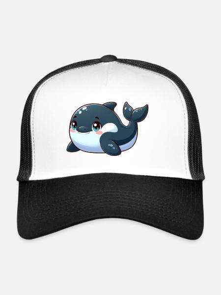 killer whale - Trucker Cap - white/black - Front