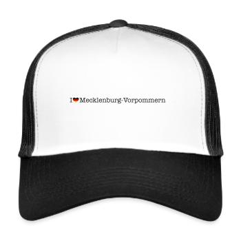 I love Mecklenburg Vorpommern - Trucker Cap - Weiß/Schwarz - Vorne