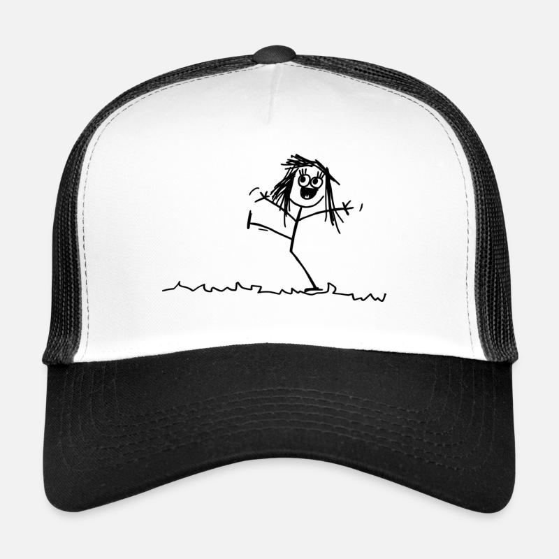 Danseuse - Casquette trucker  - blanc/noir