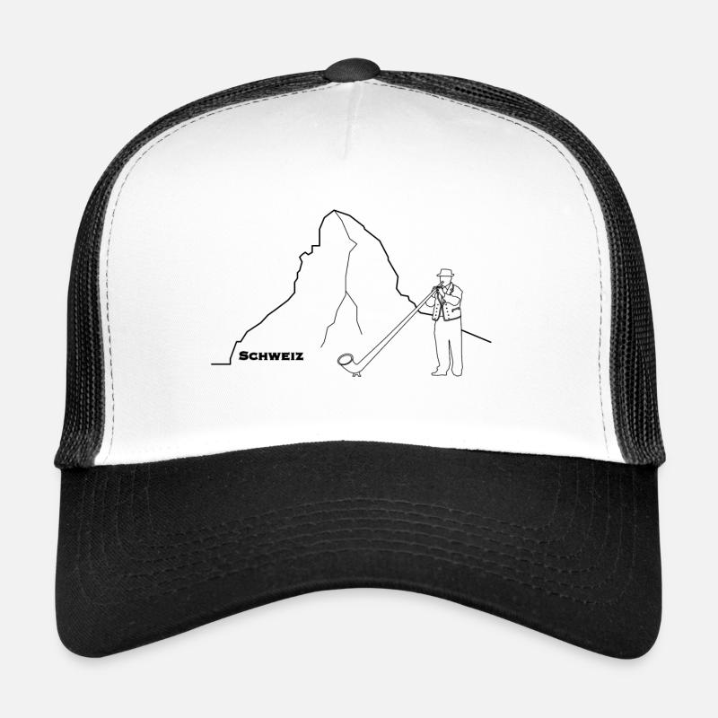 Alphorn Matterhorn - Trucker Cap - Weiß/Schwarz