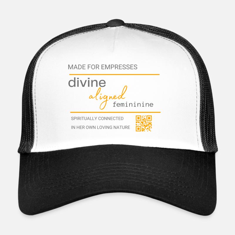 Divine aligned feminine - Trucker Cap - Weiß/Schwarz
