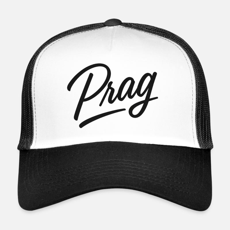 Prague Calligraphy Font Trucker Cap