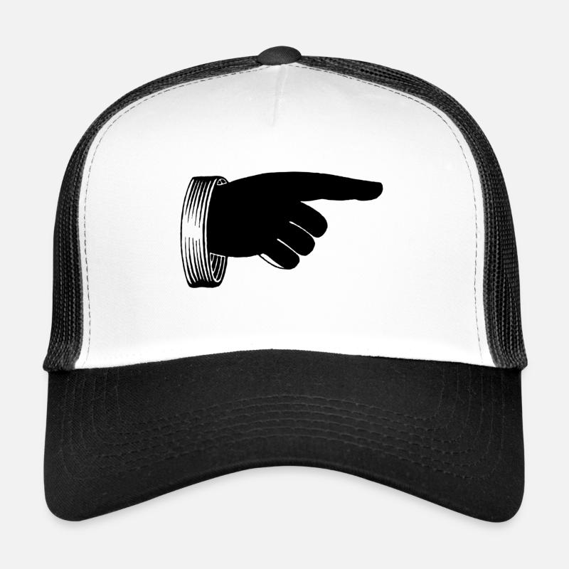 Main - Casquette trucker  - blanc/noir