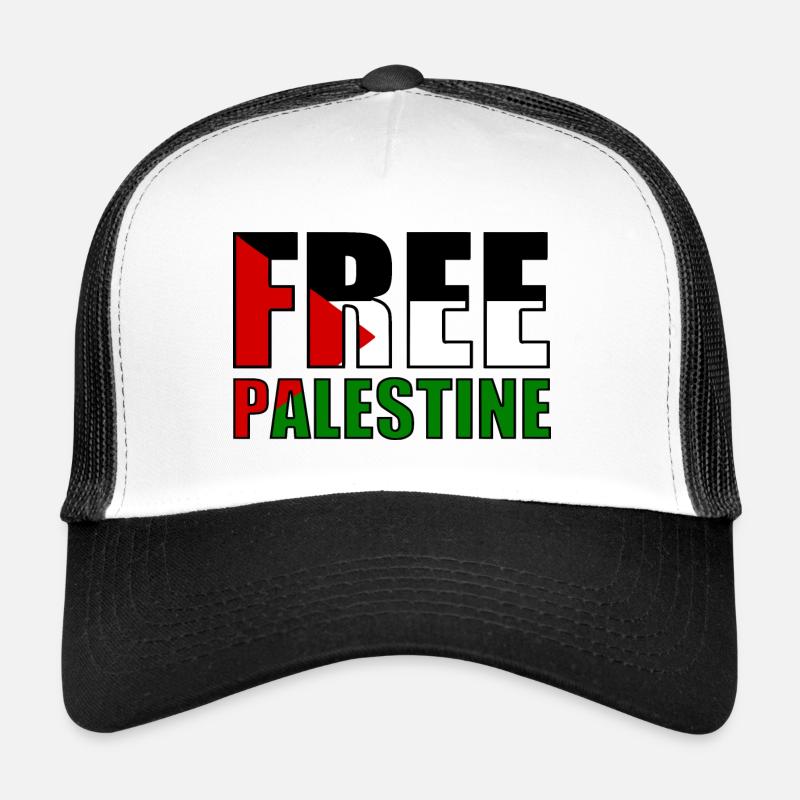 Free palestine - Trucker Cap - Weiß/Schwarz