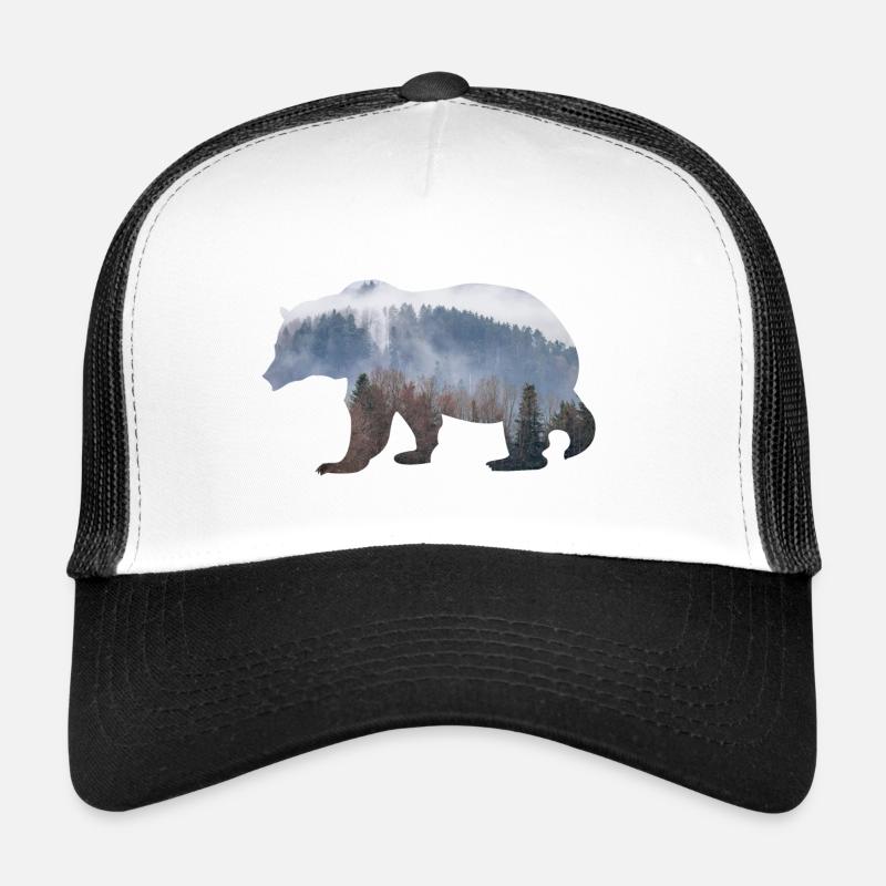 Bär mit Wald Trucker Cap
