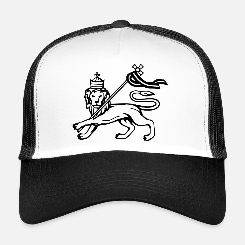 Lion of Judah - Trucker Cap - Weiß/Schwarz