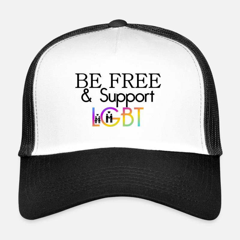 Be Free & Support LGBT Geschenk Trucker Cap