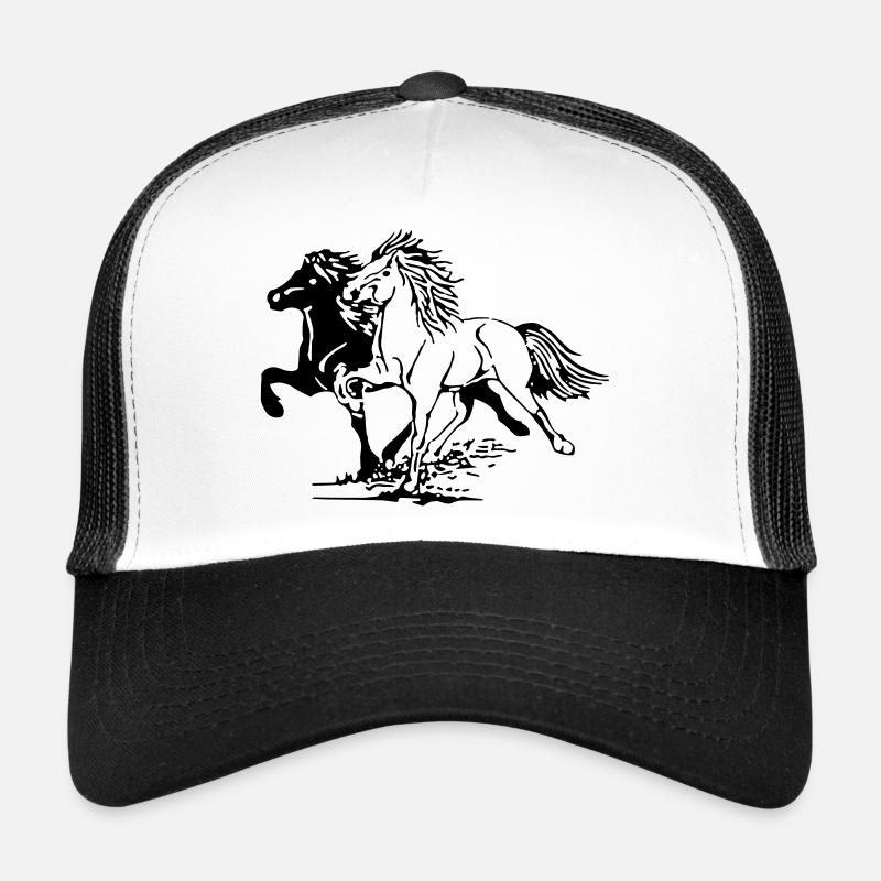 Wild Horses - Trucker Cap - white/black