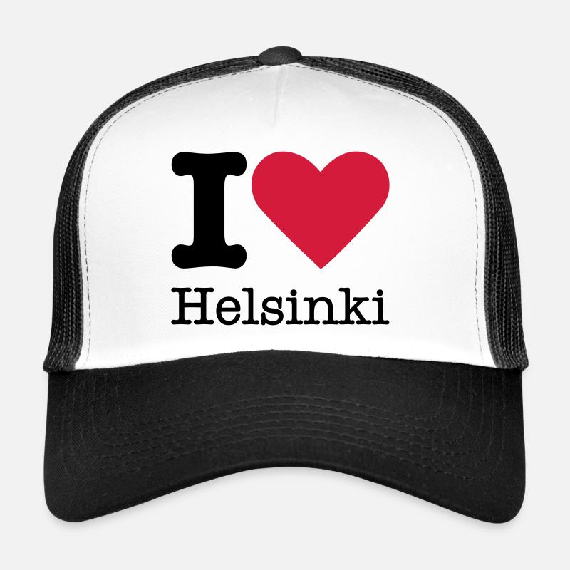 I Love Helsinki - Trucker Cap - Weiß/Schwarz