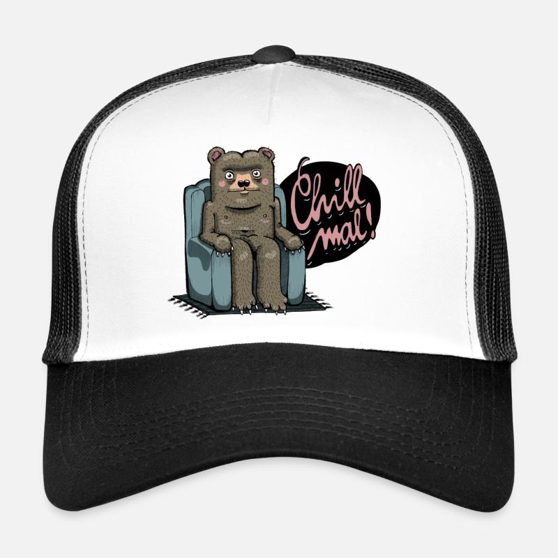 Braunbär - Trucker Cap - Weiß/Schwarz