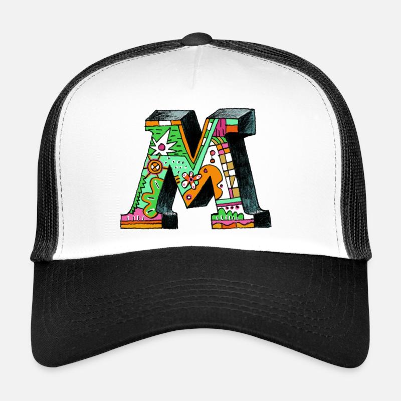 M Farbexplosion Doodle-Kunst Trucker Cap