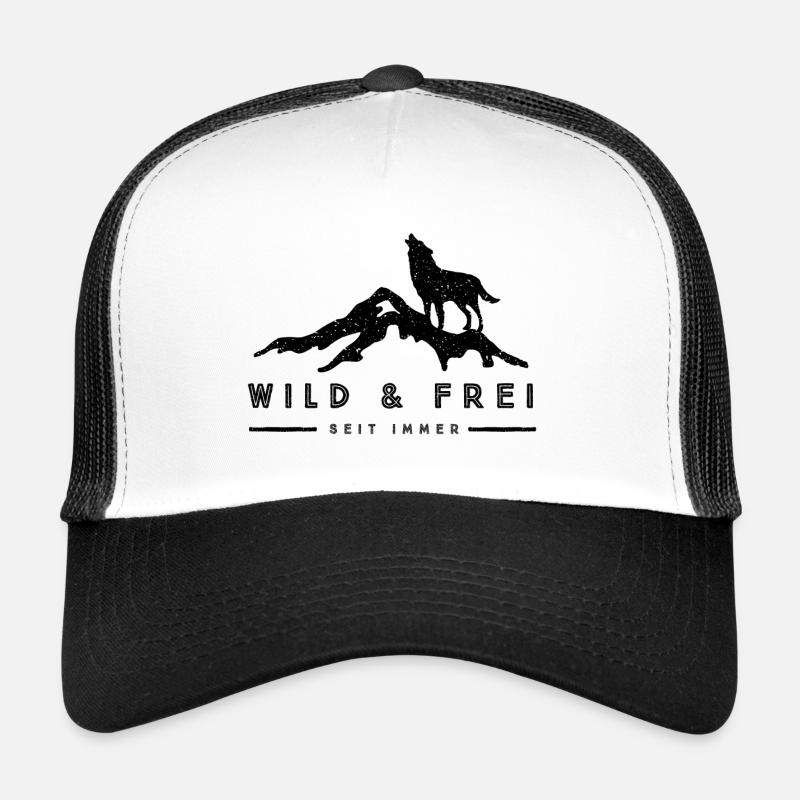 Wild & Frei - Trucker Cap - Weiß/Schwarz