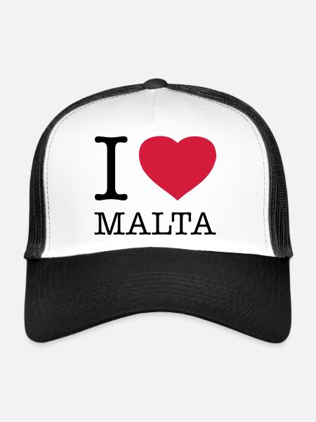 I LOVE MALTA - Trucker Cap - white/black - Front