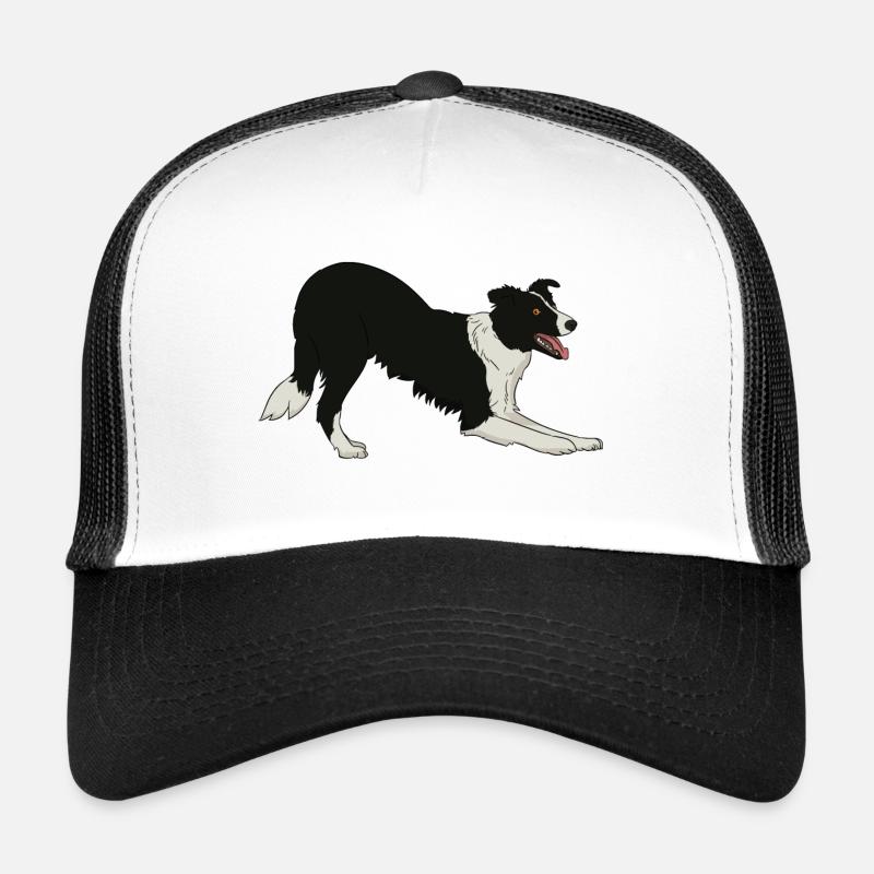 Border Collie - Casquette trucker - blanc/noir