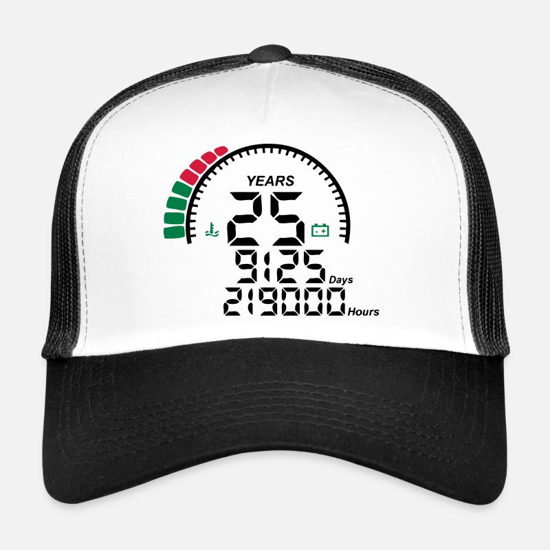 years 25 years anniversary meter Trucker Cap