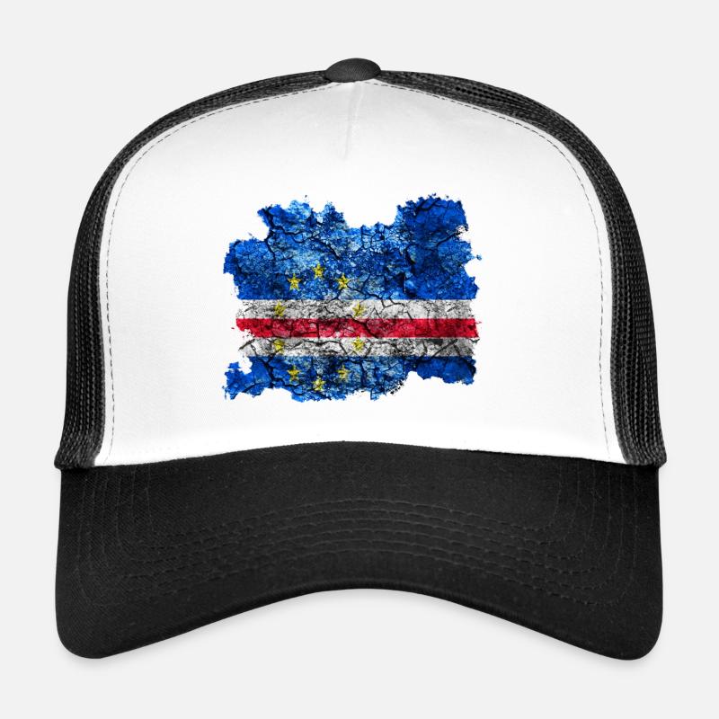 Cabo Verde vintage flag - Trucker Cap - white/black