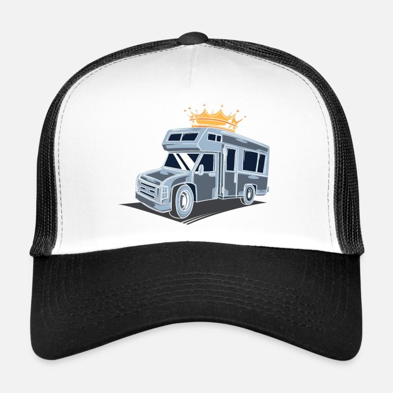 Camper / Caravan / Camping - Trucker Cap - white/black