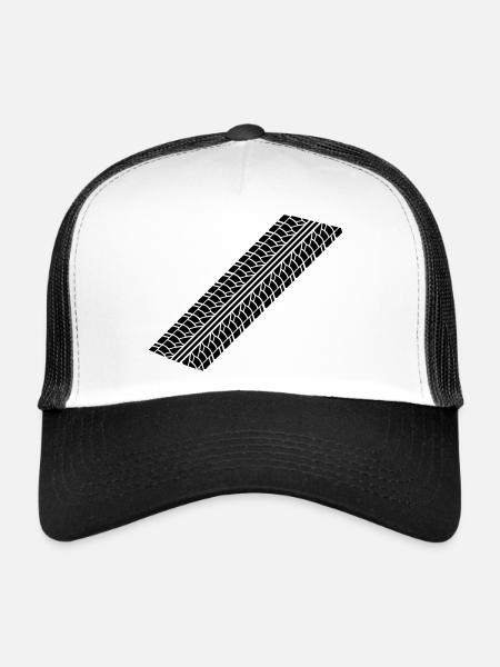 reifenspur__f1 - Casquette trucker  - blanc/noir - Devant