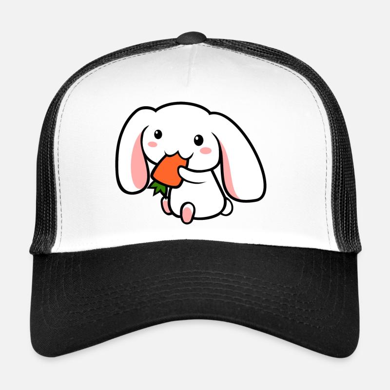 cute_rabbit - Casquette trucker  - blanc/noir