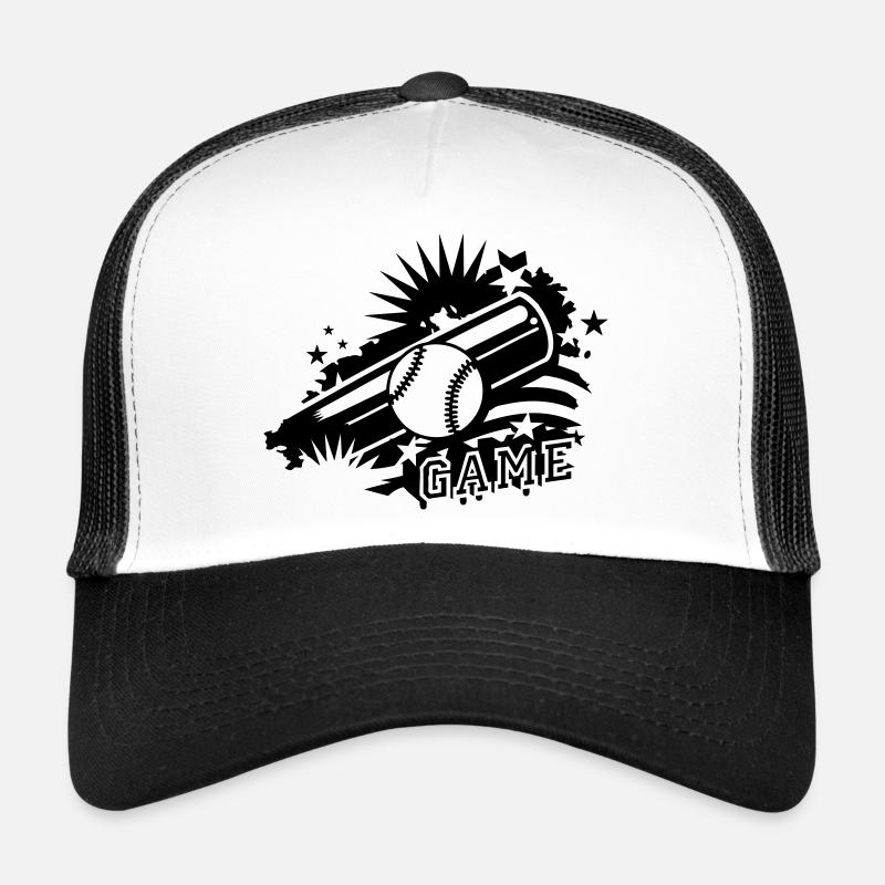 Une balle de baseball et une batte de base-ball Casquette trucker 