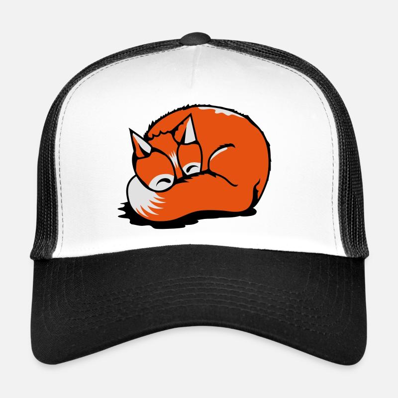 Ein schlafender Fuchs - Trucker Cap - Weiß/Schwarz