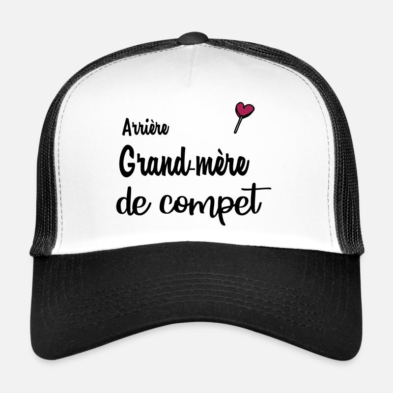arriere grand mere de compet - Casquette trucker  - blanc/noir