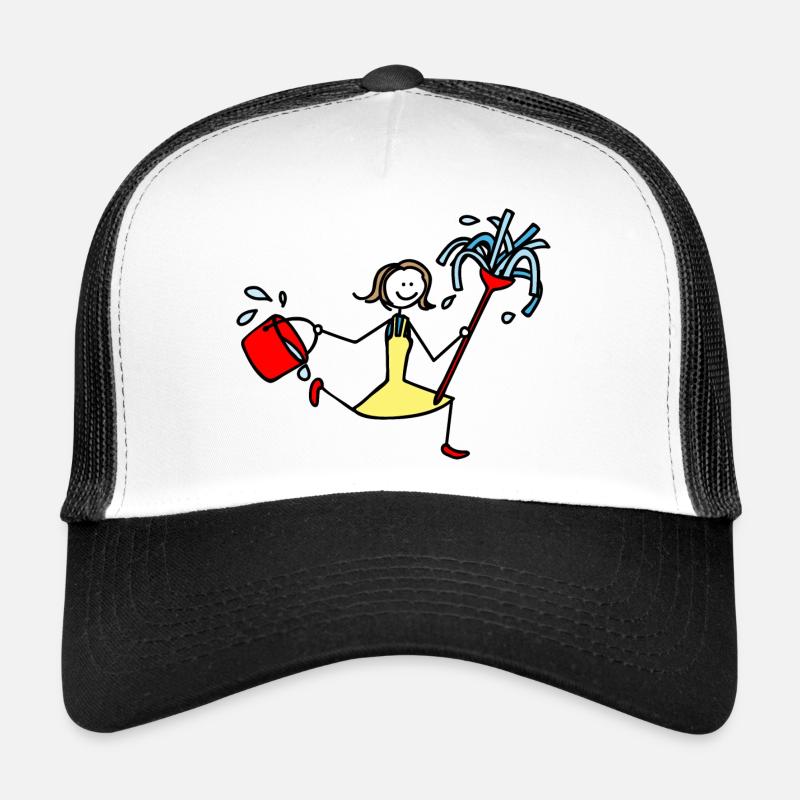Putzfrau - Trucker Cap - Weiß/Schwarz