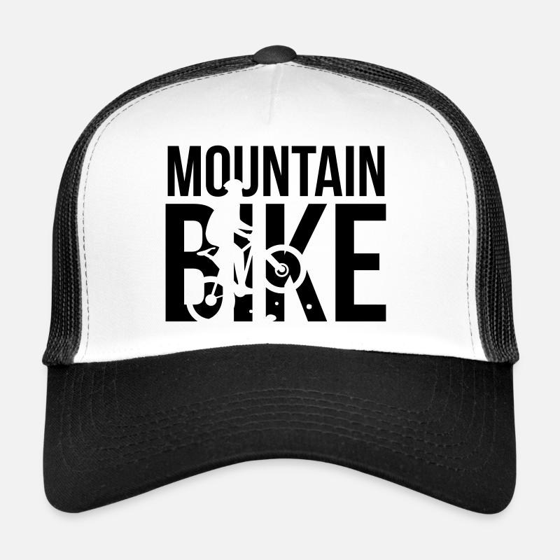 mountainbike - Trucker Cap - Weiß/Schwarz
