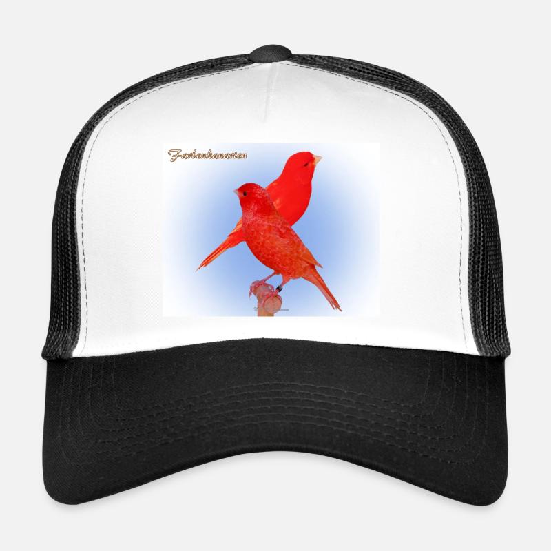 Rote Kanarienvögel - Trucker Cap - Weiß/Schwarz