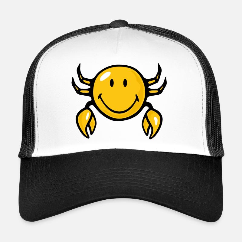 Smiley Crab - Casquette trucker  - blanc/noir