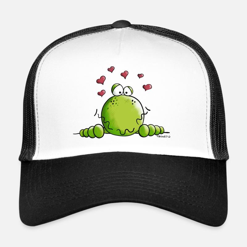 Frosch in Love - Trucker Cap - Weiß/Schwarz