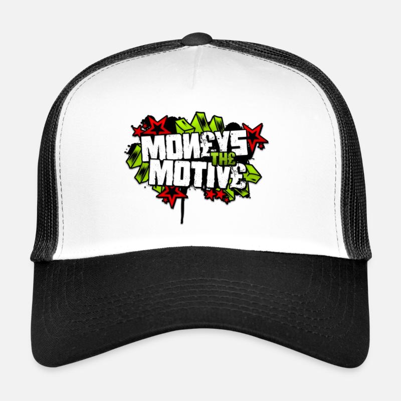 Geld Das Motiv - Trucker Cap - Weiß/Schwarz