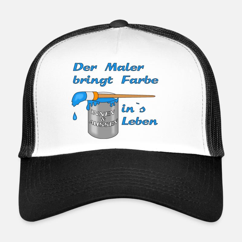 maler handwerk - Trucker Cap - Weiß/Schwarz