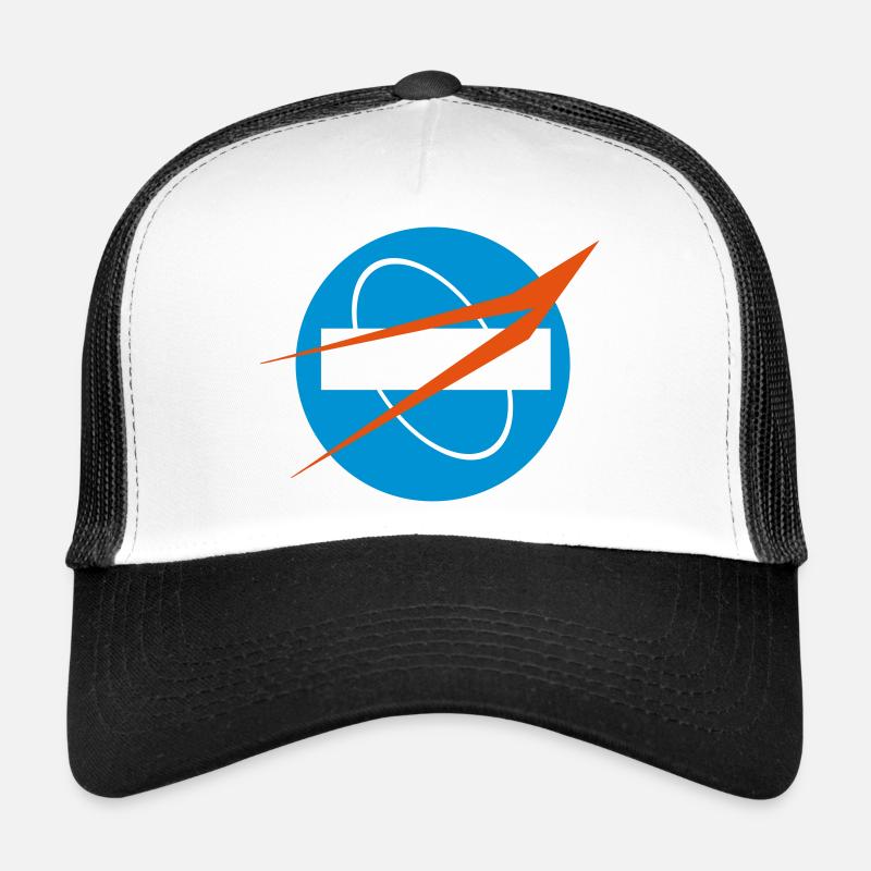 Raumfahrt Space Geometrie - Trucker Cap - Weiß/Schwarz