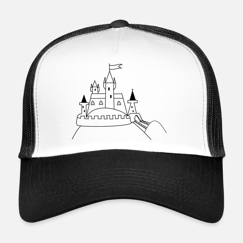 Château - Casquette trucker  - blanc/noir