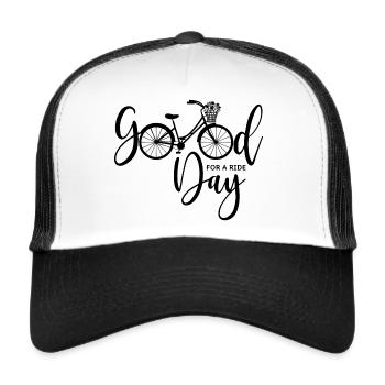 Fahrrad - Good Day For A Ride - Trucker Cap - Weiß/Schwarz - Vorne