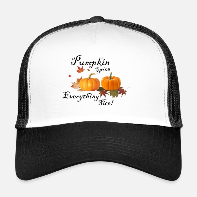 Kürbis Pumpkin orange - Trucker Cap - Weiß/Schwarz