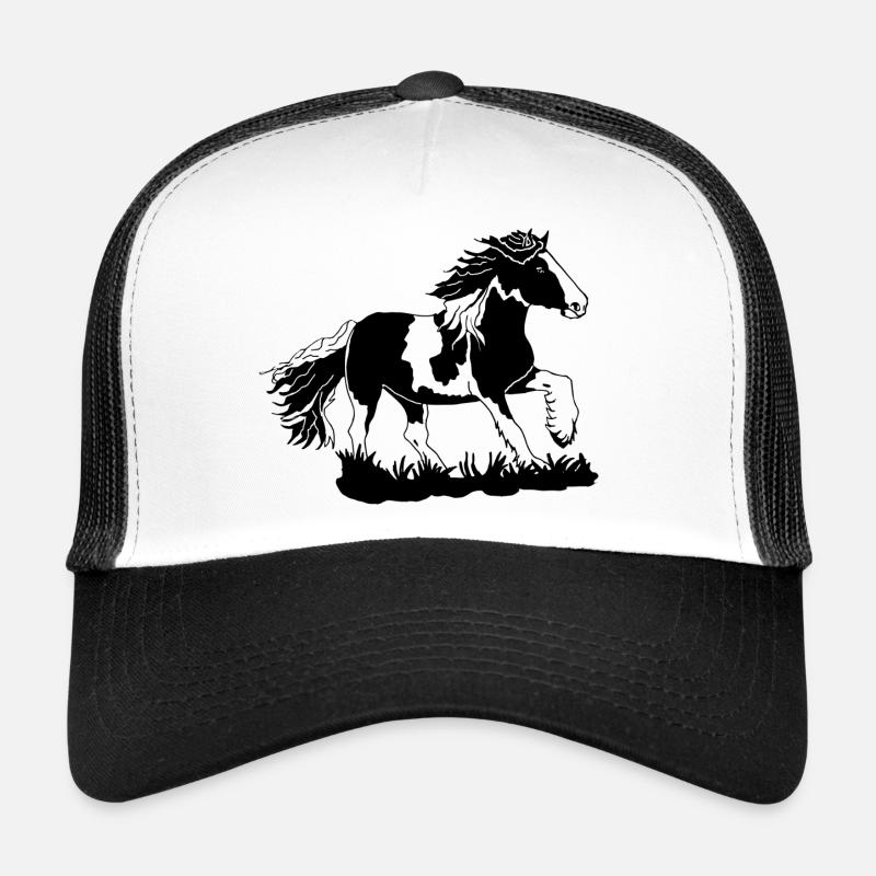 Noble Tinker galloping equestrian horses Trucker Cap