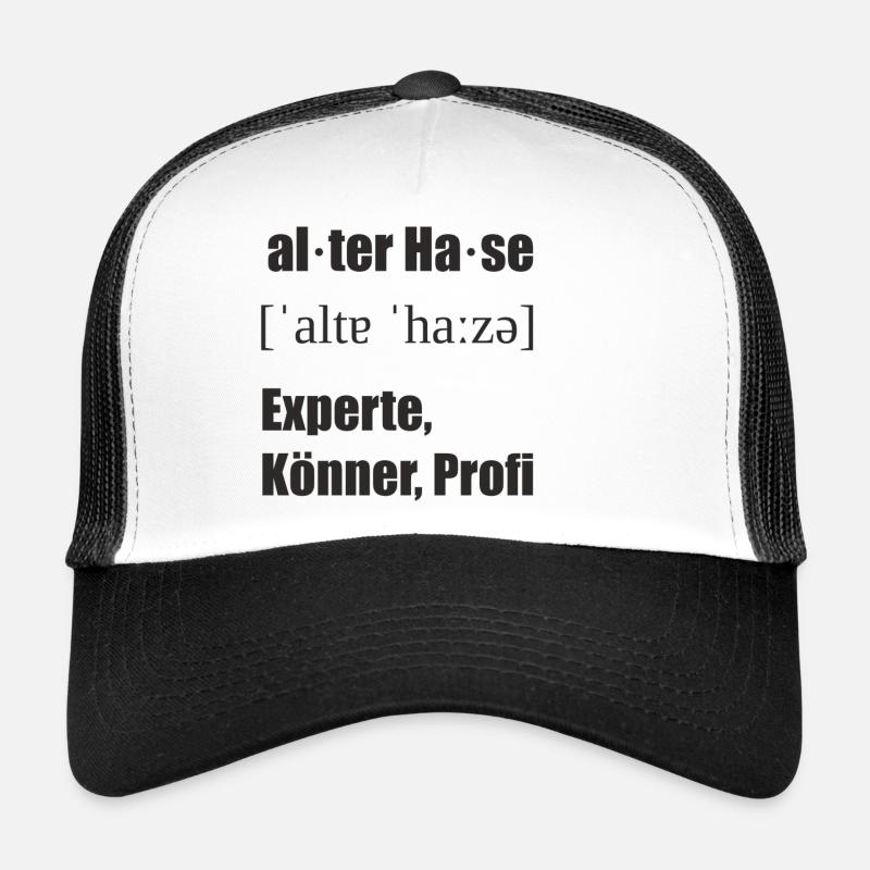 alter Hase Lautschrift - Trucker Cap - Weiß/Schwarz