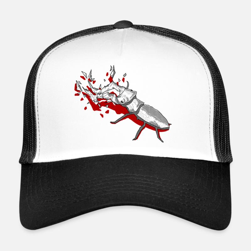 roter Drachen - Trucker Cap - Weiß/Schwarz