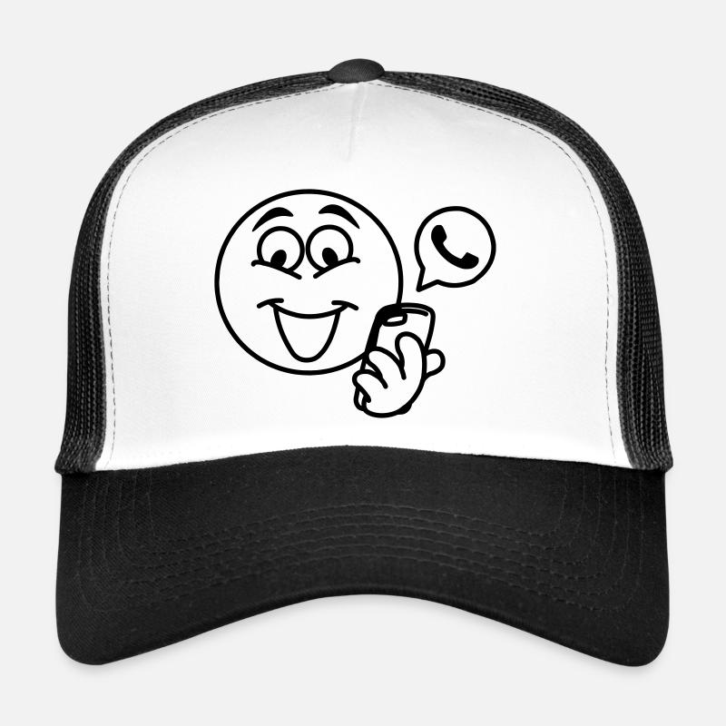 Steckkopf mit Telefon und Popup-Text berich Trucker Cap