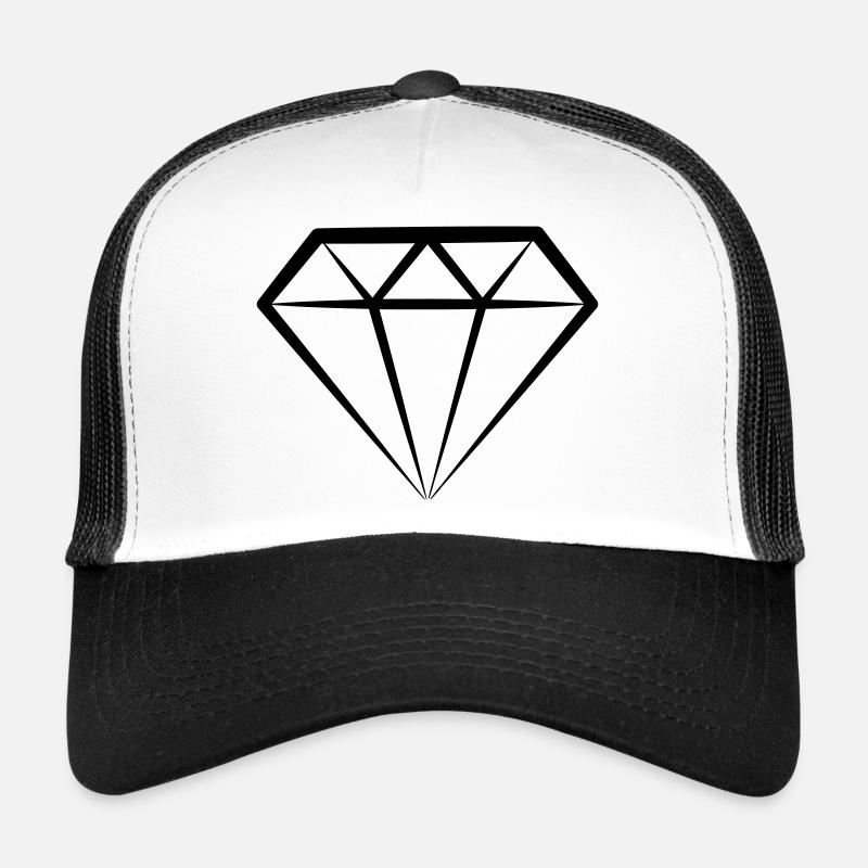 Diamond - Casquette trucker  - blanc/noir