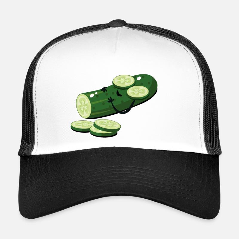 Gurke - Trucker Cap - Weiß/Schwarz