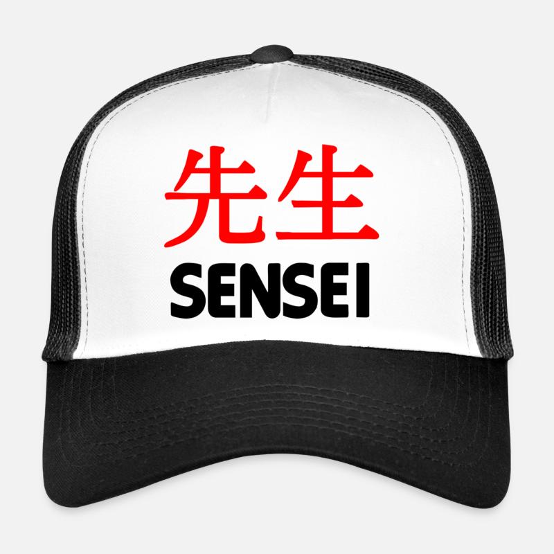 Enseignant ou maître en écriture kanji texte 'Sensei Casquette trucker 