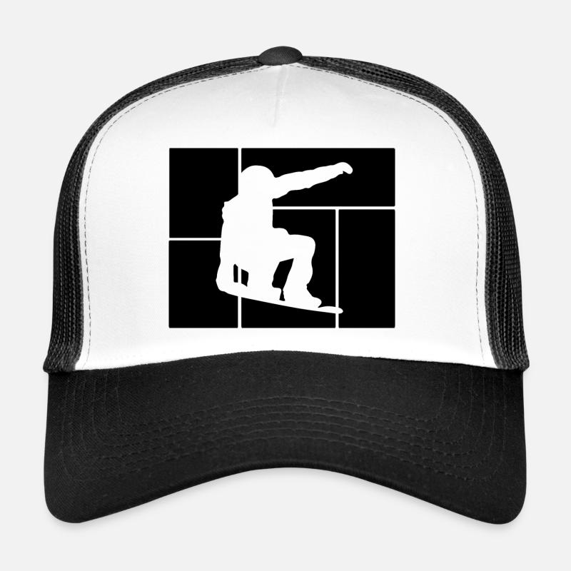 Snowboard Snowboarder Trucker Cap