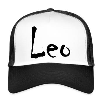 Leo - Trucker Cap - Weiß/Schwarz - Vorne