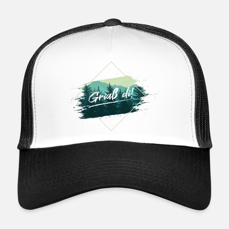 Griaß Di - Trucker Cap - Weiß/Schwarz