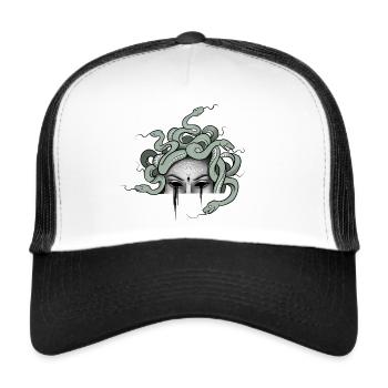 Medusa Gorgon Tattoo - Trucker Cap - white/black - Front