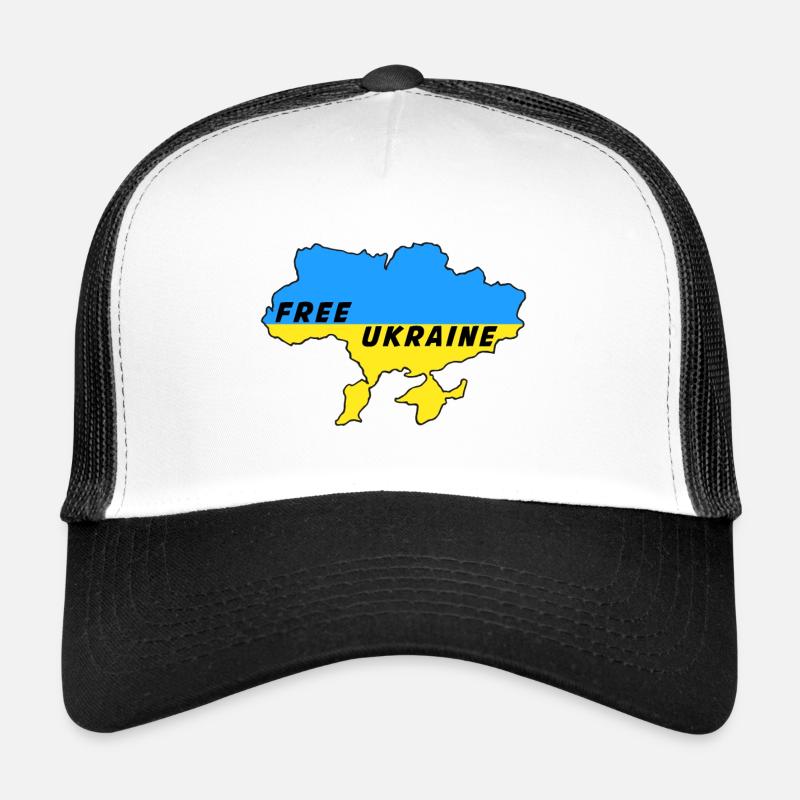 Libre Ukraine Russie Drapeau Fierté Europe de l’Est Casquette trucker 
