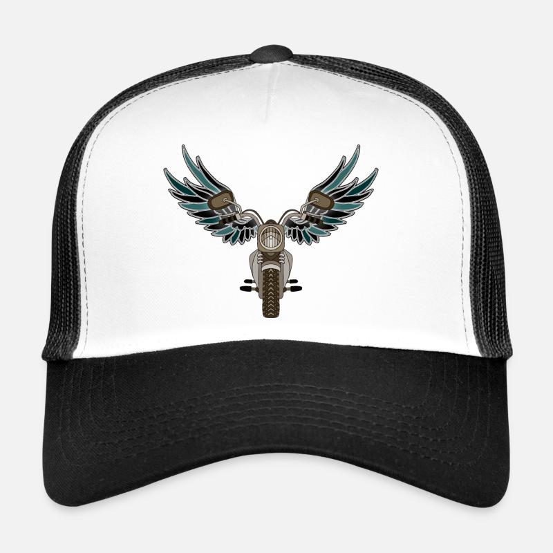 Motocyclette - Casquette trucker  - blanc/noir